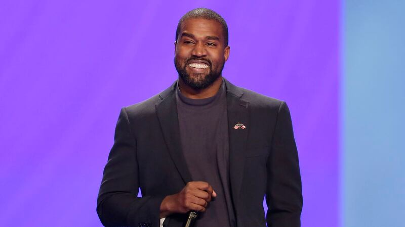 Kanye West answers questions from senior pastor Joel Osteen during the 11 a.m. service at...