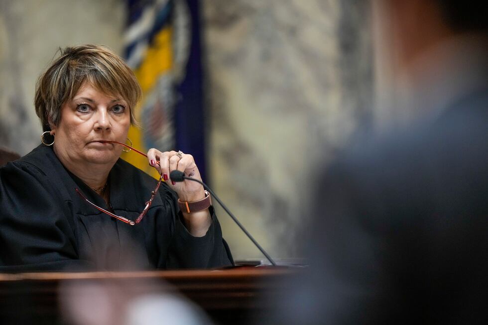 Wisconsin Supreme Court Justice Janet Protasiewicz, who is being targeted for possible...