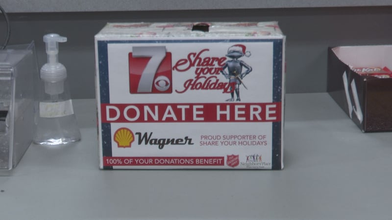 Donation box at Wagner Shell Weston