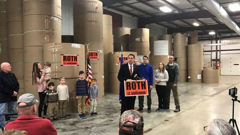 Roger Roth announces run for lieutenant governor. Feb. 17, 2022.