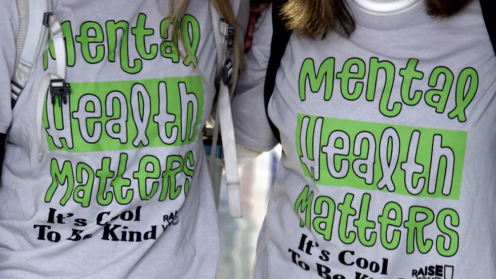 'Raise Your Voice' clubs' mental health matters shirts.