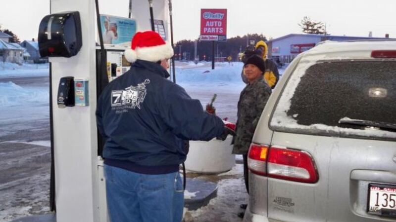Celebrity Gas Pump for Share Your Holidays. Dec. 14, 2018 (WSAW)
