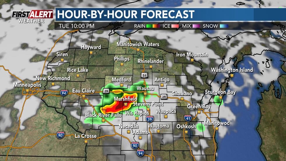 A chance for a shower or isolated thunderstorm to occur late Tuesday