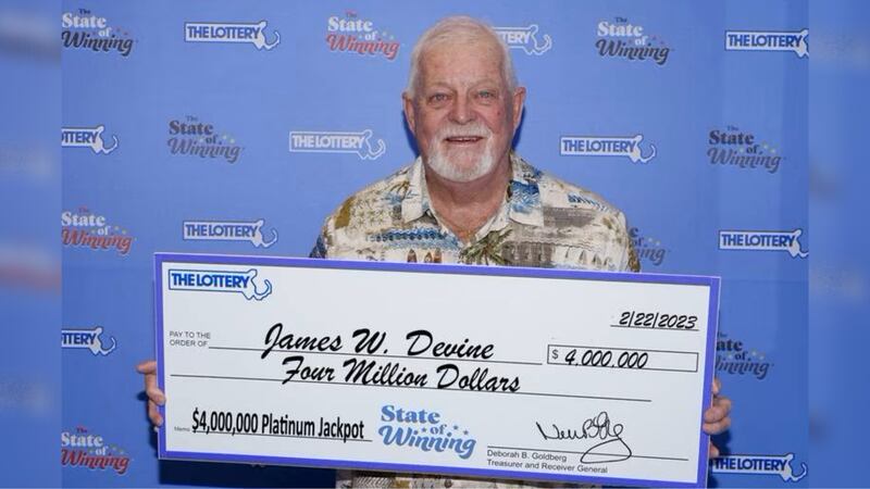 James Devine won the $4 million top prize on an instant ticket game.