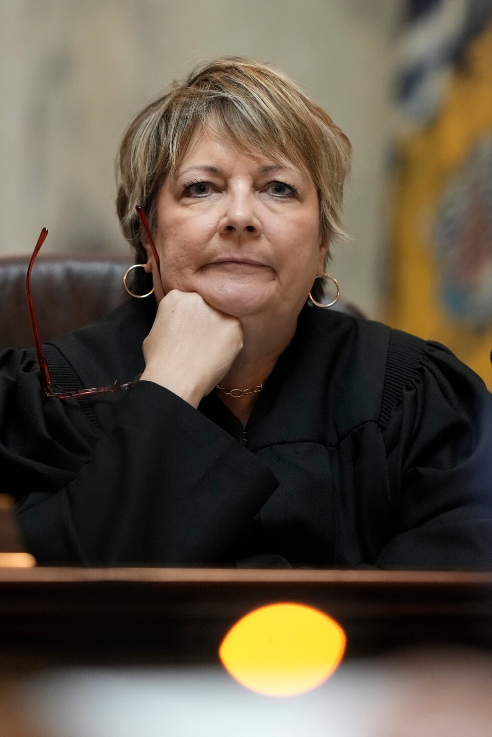 Wisconsin Supreme Court Justice Janet Protasiewicz, who is being targeted for possible...