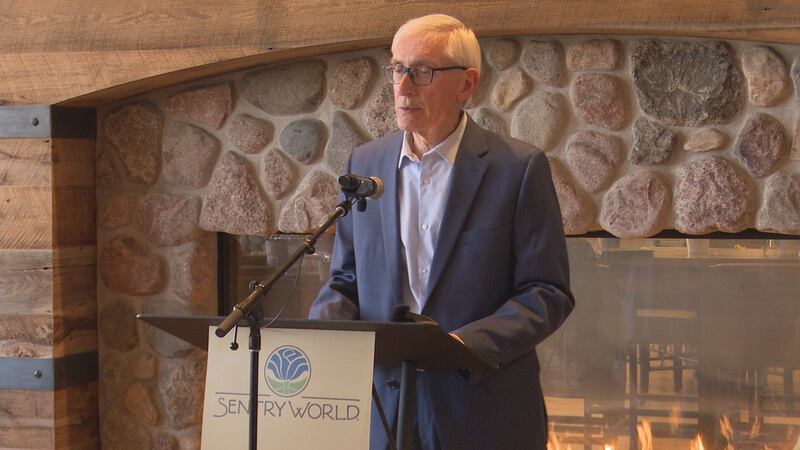 Governor Tony Evers visits SentryWorld in Stevens Point to talk about tourism