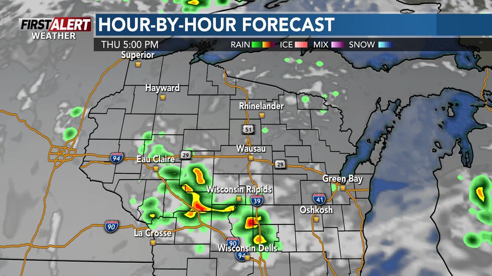An isolated shower possible in southwestern Wisconsin Thursday afternoon