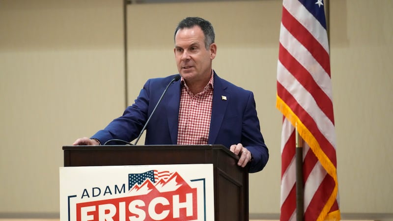 Democratic candidate for the Third Congressional District for Colorado Adam Frisch speaks...