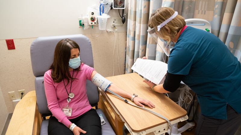 Shiva Bidar-Sielaff participates in a COVID-19 vaccine trial.