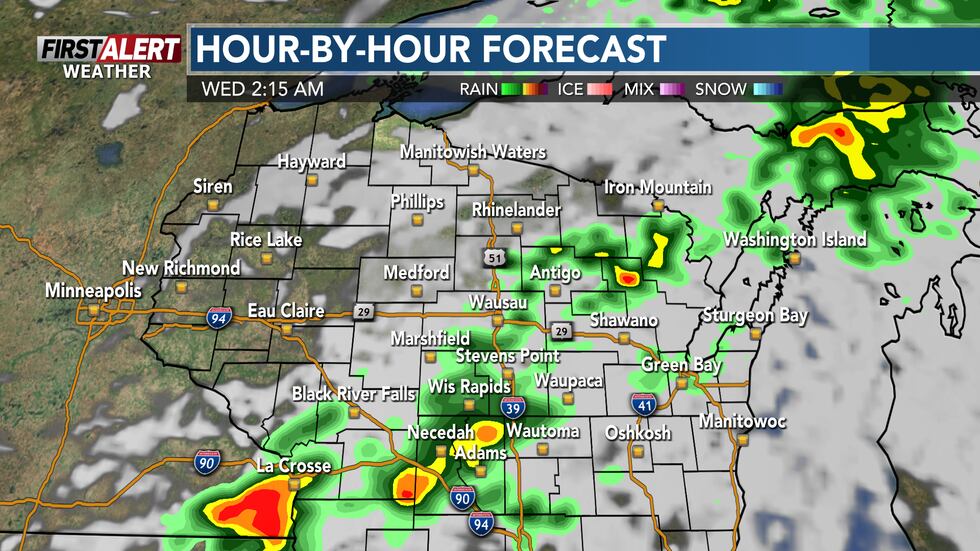 A few scattered rain showers possible in some spots after Midnight