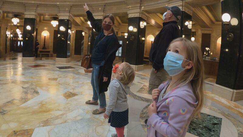 The building has been closed for 14 months and reopened to the public on Monday.