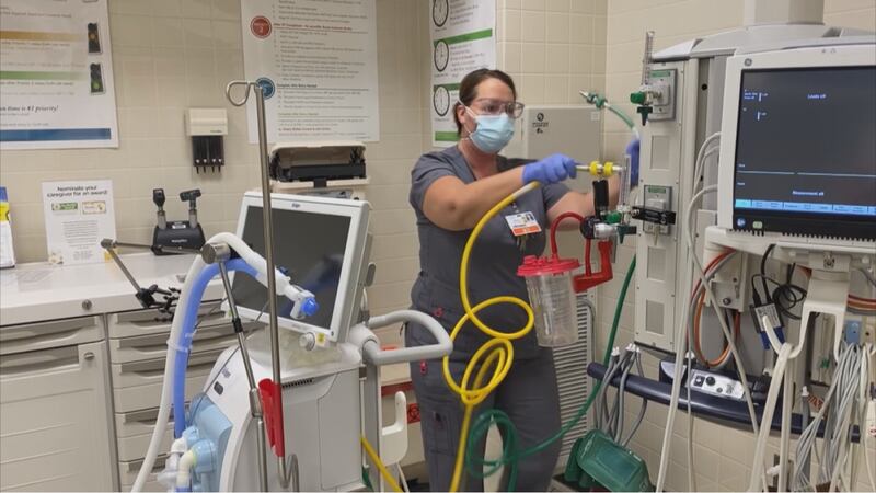 Respiratory therapists are working long hours to help take care of patients battling COVID and...