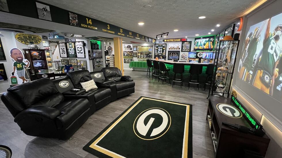 Andrew Lomeli's basement is the ultimate Packer fan zone