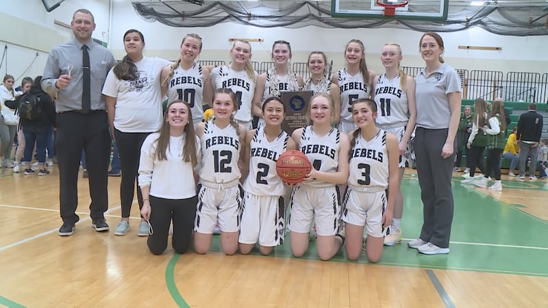 Laona/Wabeno Girls Basketball after advancing to the state tournament.