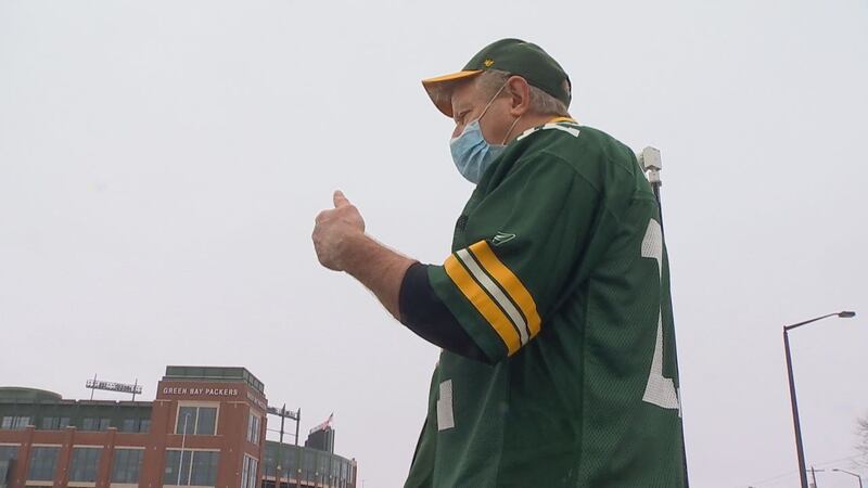 Lifelong Packer fan, Joe Dombrowski, traveled half-way across the country to make sure he...