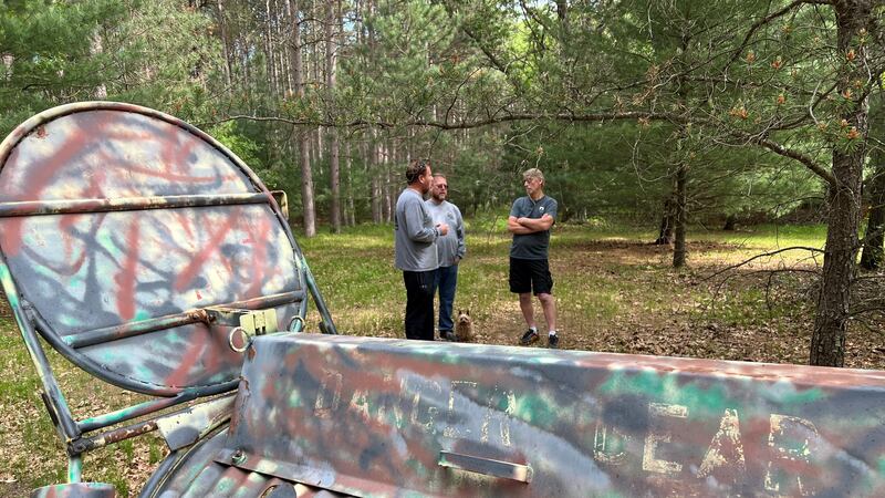 Brothers Alex and Jody Williams with "Help Asheville Bears" drove from North Carolina to New...
