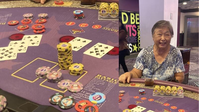 Officials say a retired teacher from Hawaii won a $125,000 jackpot while playing poker at a...