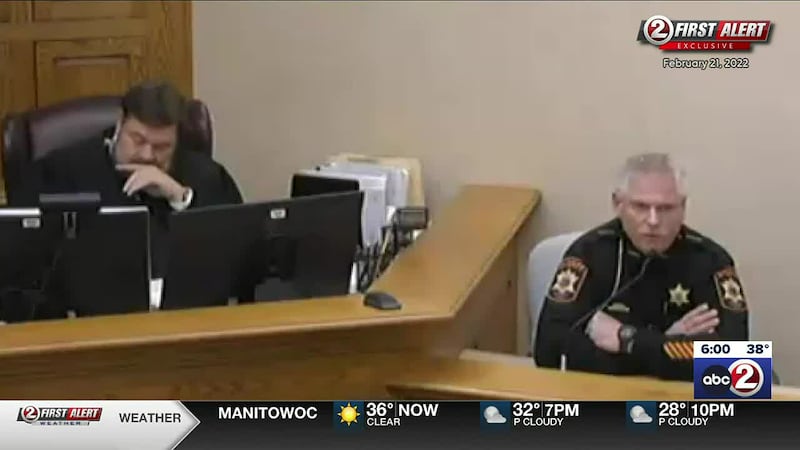 Waupaca County Sheriff Tim Wilz testifies at a hearing February 21, 2022