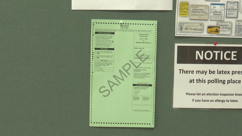 A Rib Mountain sample ballot.